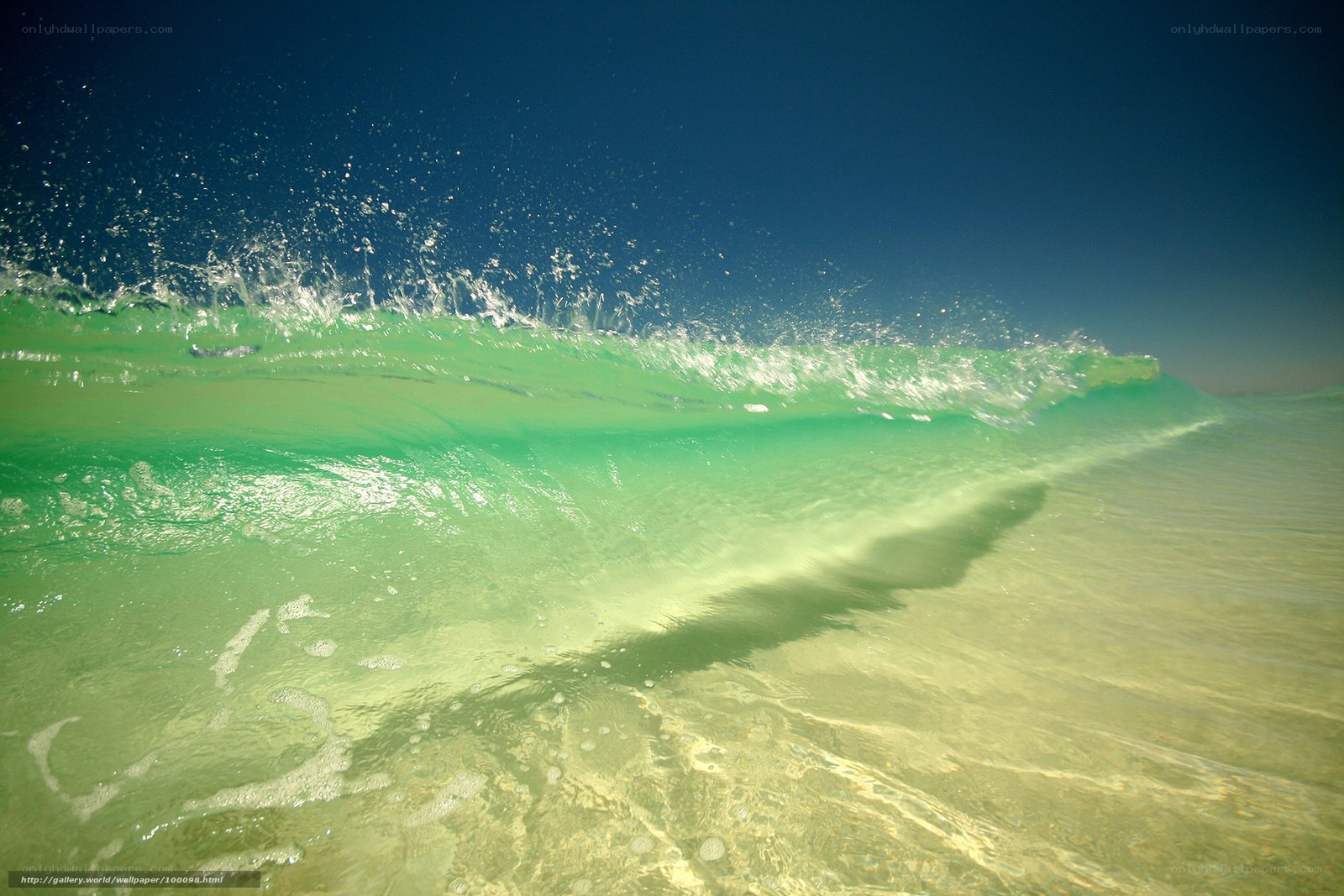crystal-clear ocean wave
