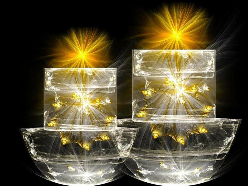 Crystal Containers with Light