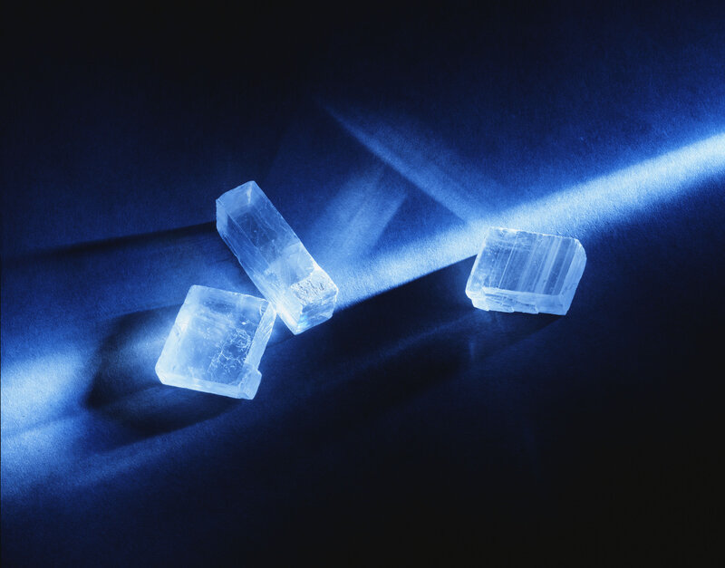 Crystal Cubes on Dark Surface
