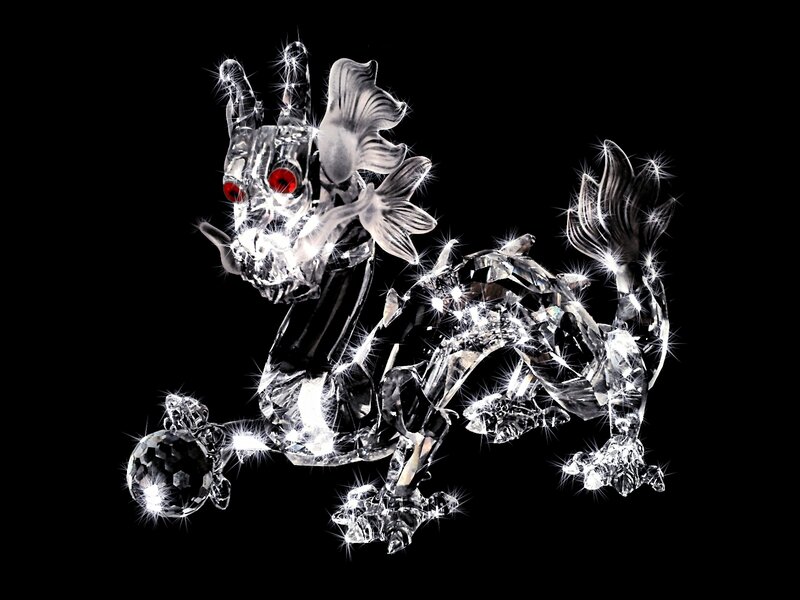 Crystal Dragon Figurine — White