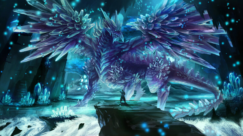 Crystal Dragon in Cave
