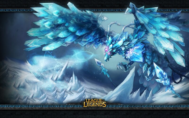 Crystal Dragon in Ice — Blue
