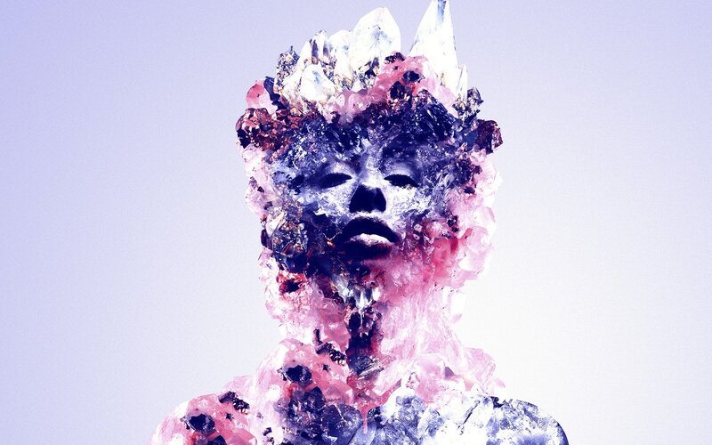 Crystal-encased Human Figure