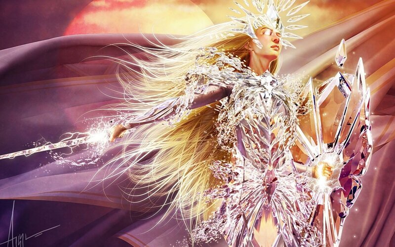 Crystal-encased Warrior — Purple