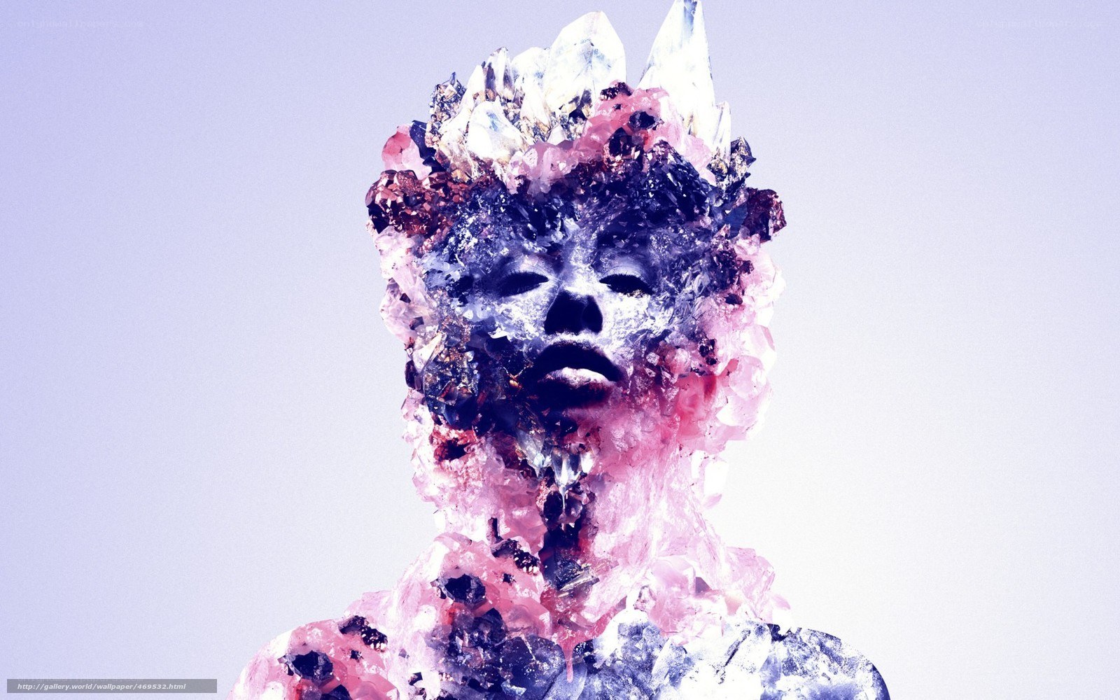 crystal-encrusted human figure