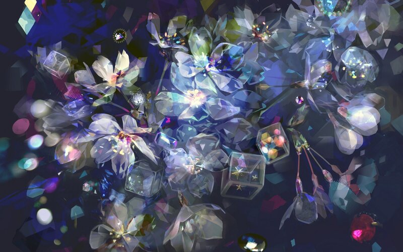 Crystal Flowers and Gems