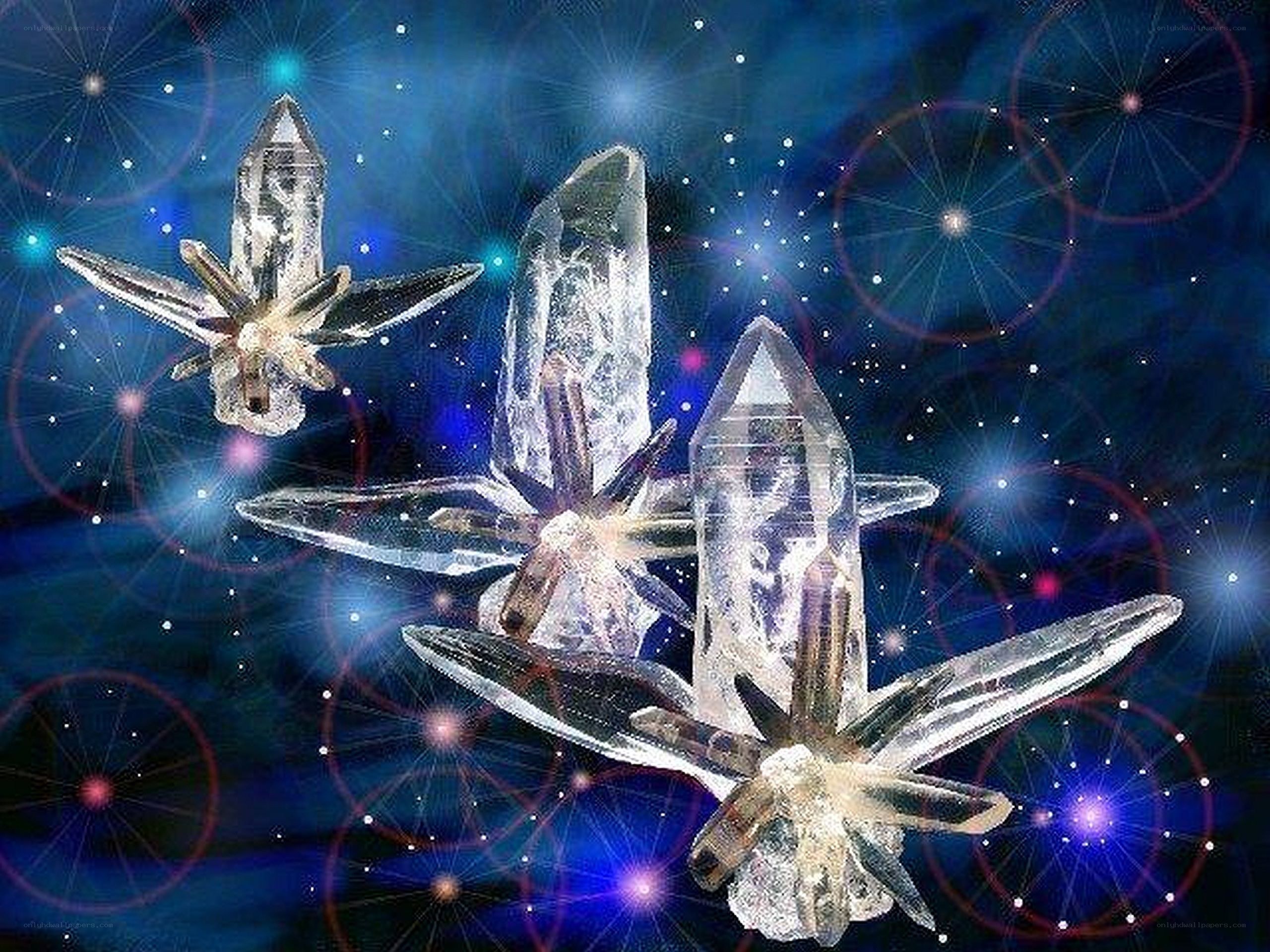 crystal formations in space