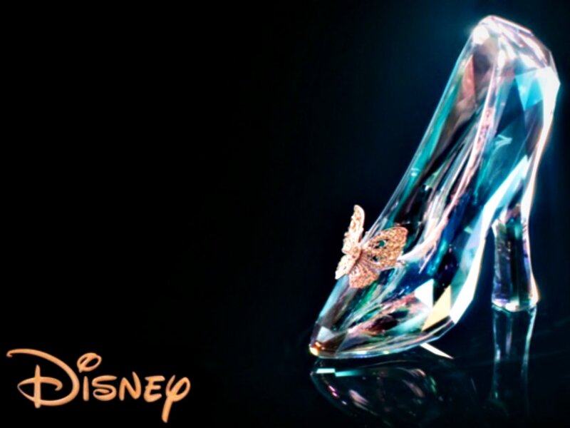 Crystal Glass Slipper — Black