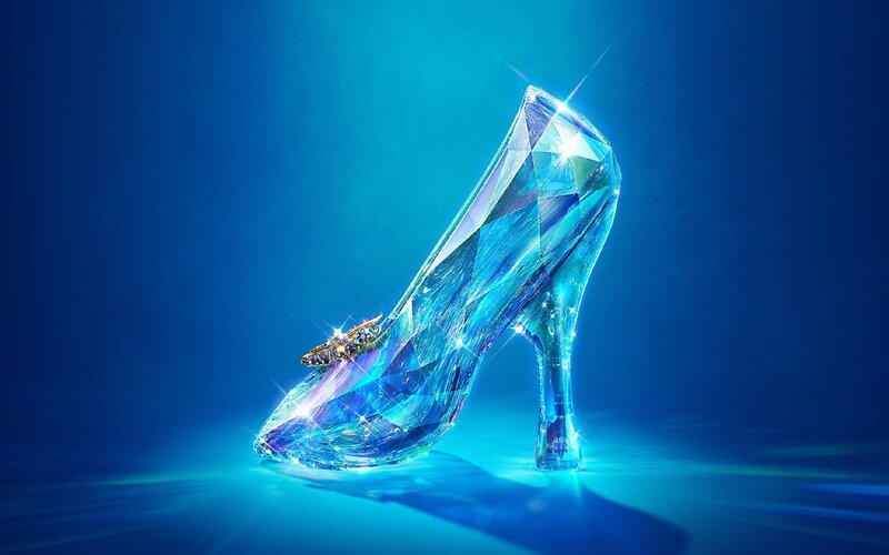 Crystal Glass Slipper — Blue, Magical