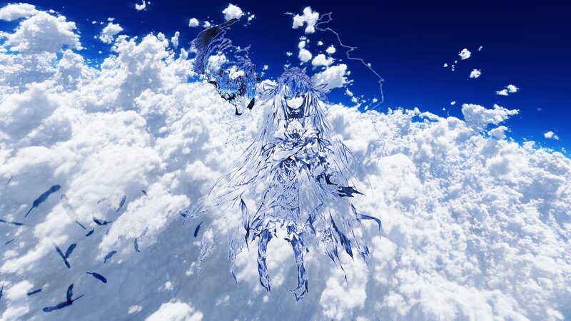 Crystal-like Figure in Clouds