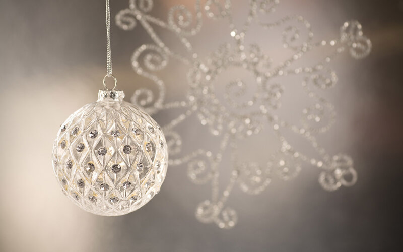 Crystal Ornament Hanging — Silver