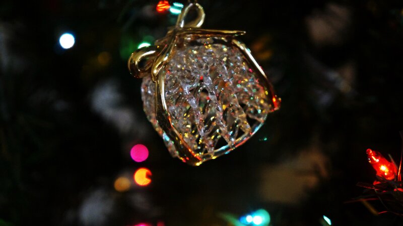 Crystal Ornament on Tree