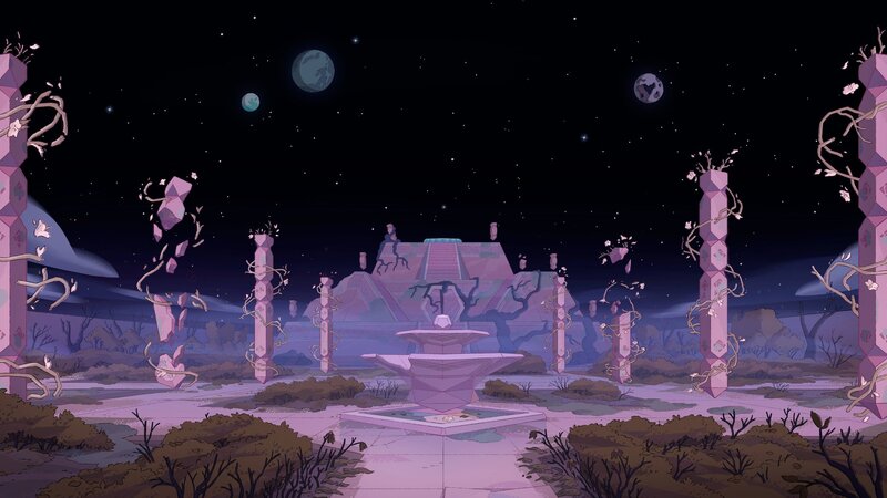 Crystal Pillars and Fountain
