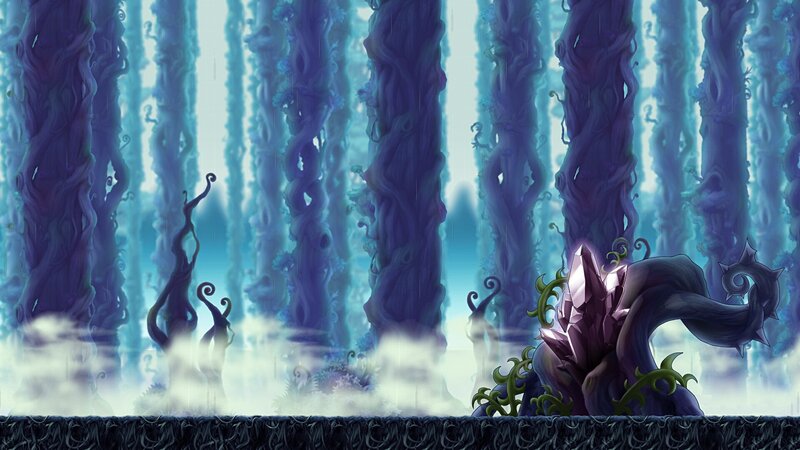 Crystal Plant in Forest