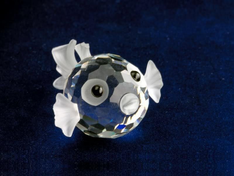 Crystal Puffer Fish Figurine