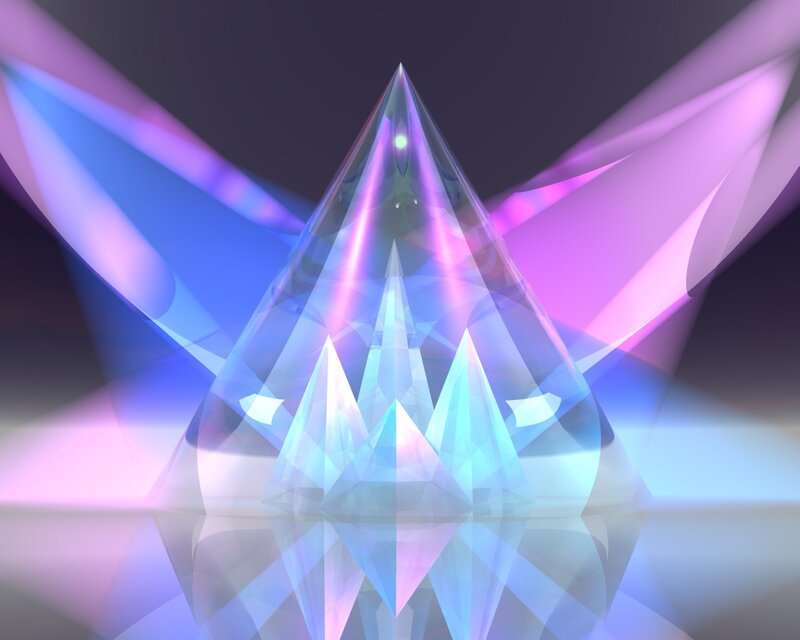 Crystal Pyramid Structure