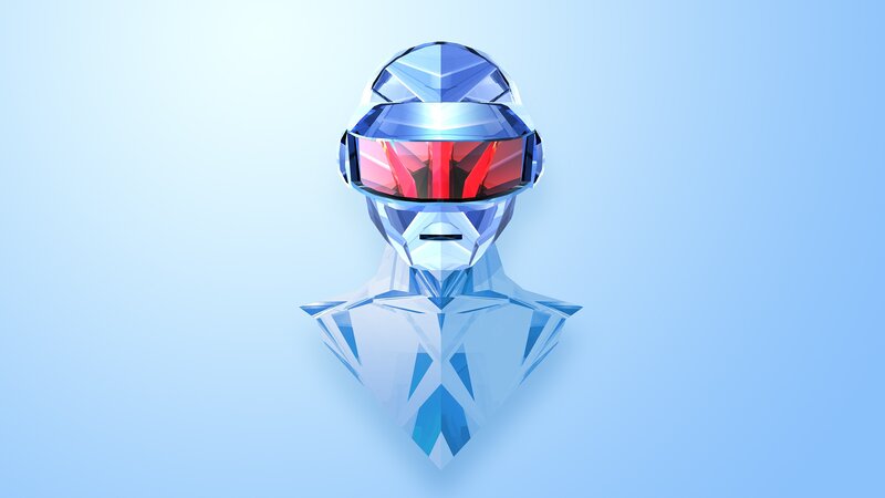 Crystal Robot Head