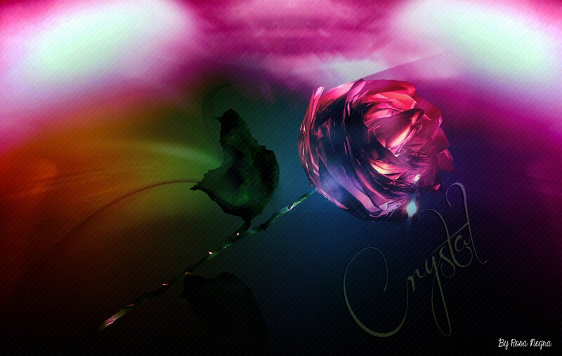 Crystal Rose Flower — Purple
