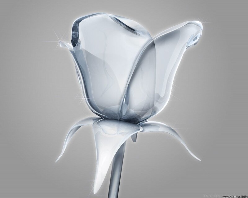 crystal rose flower