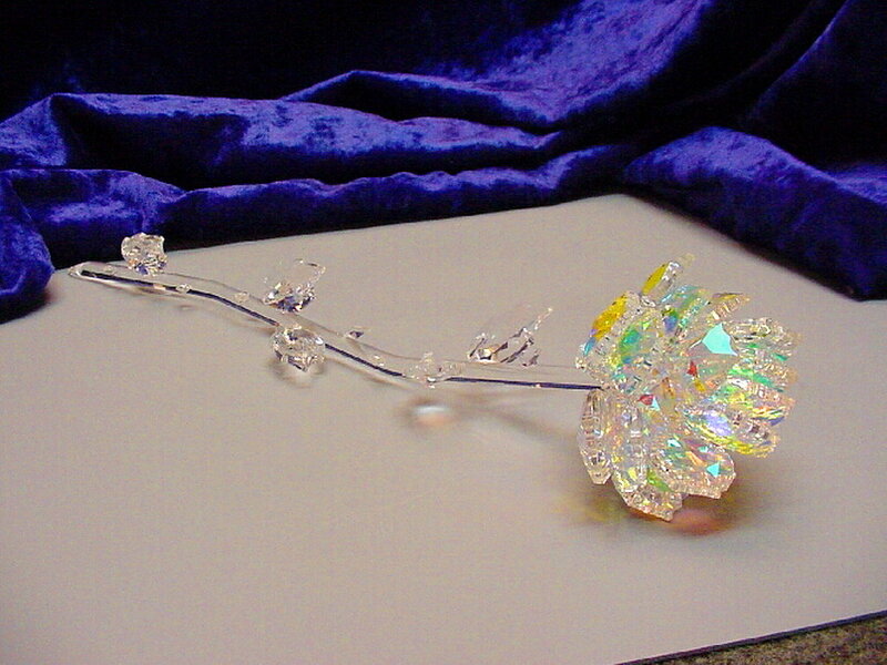 Crystal Rose Sculpture — White
