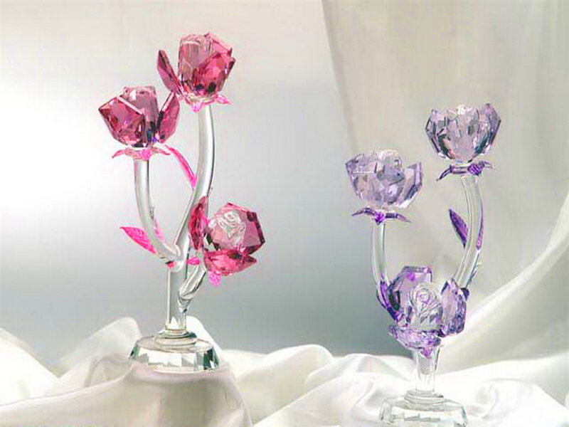 Crystal Rose Sculptures