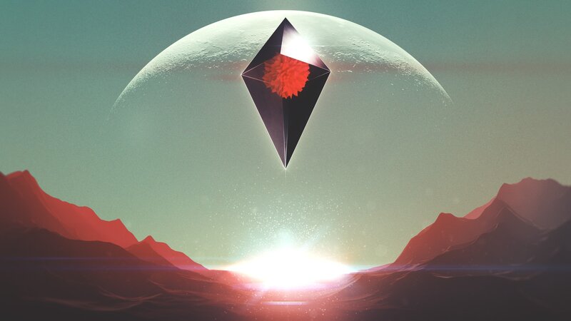 Crystal Shard over Planet
