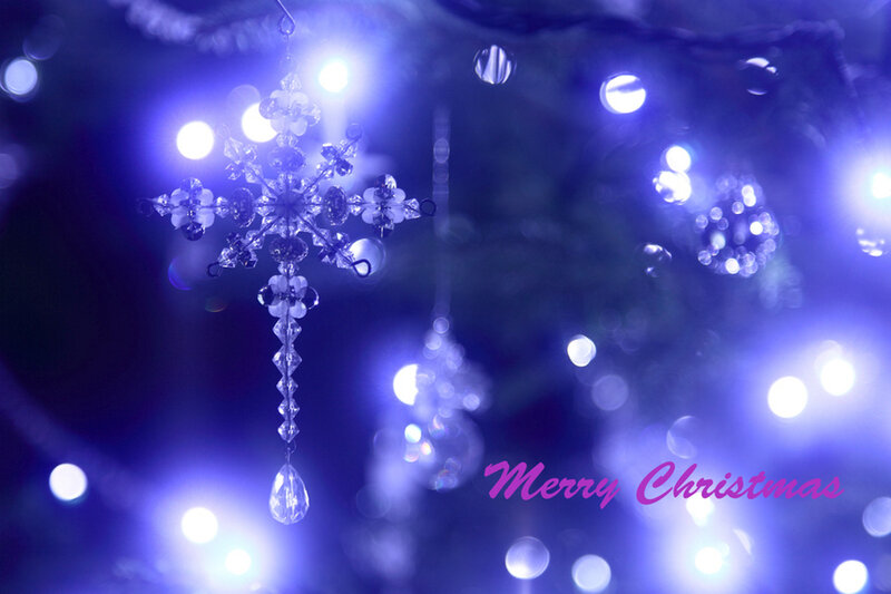 Crystal Snowflake Ornament — Blue