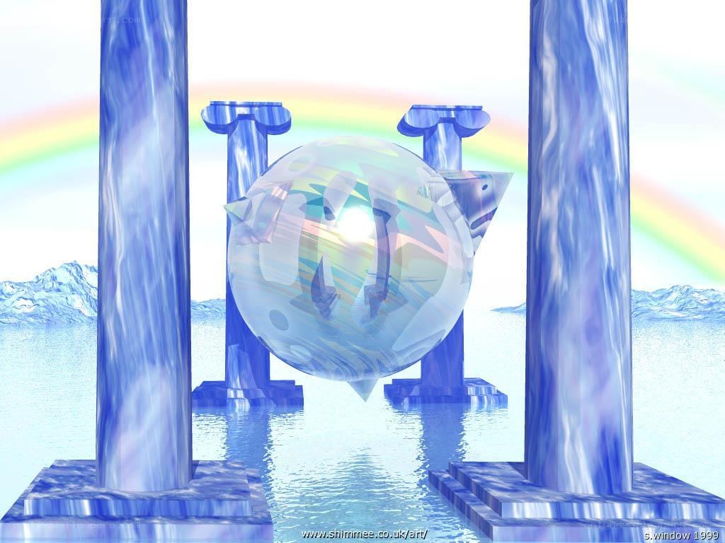 crystal sphere in a water temple