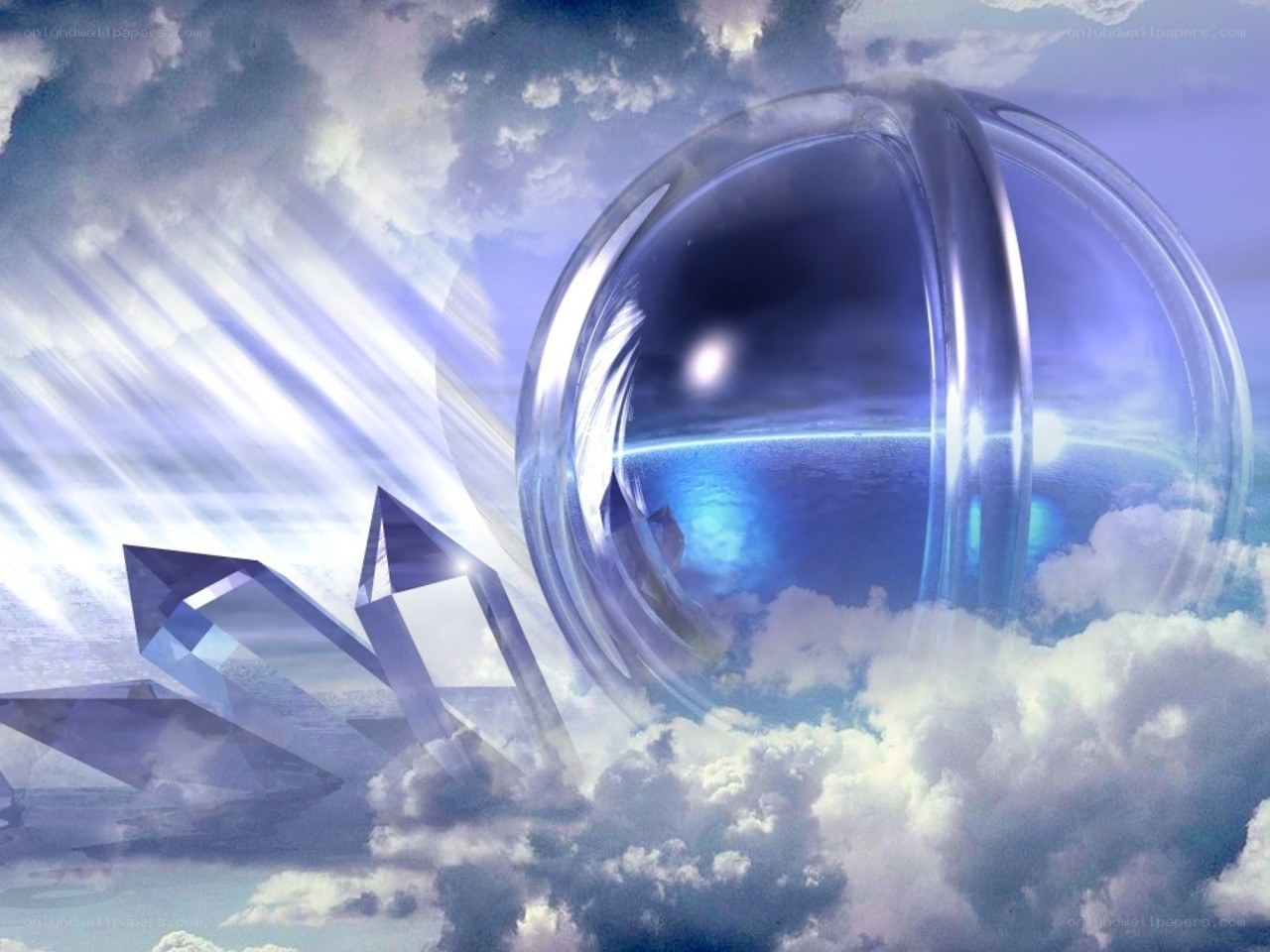 crystal sphere in the clouds