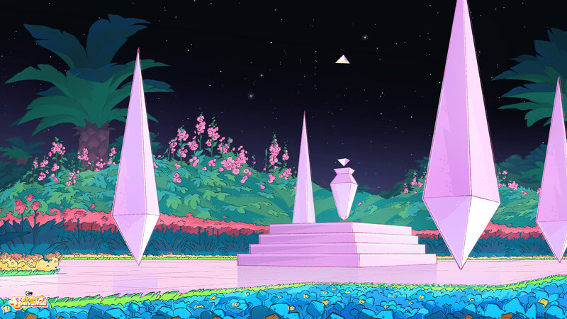 Crystal Spires in Garden