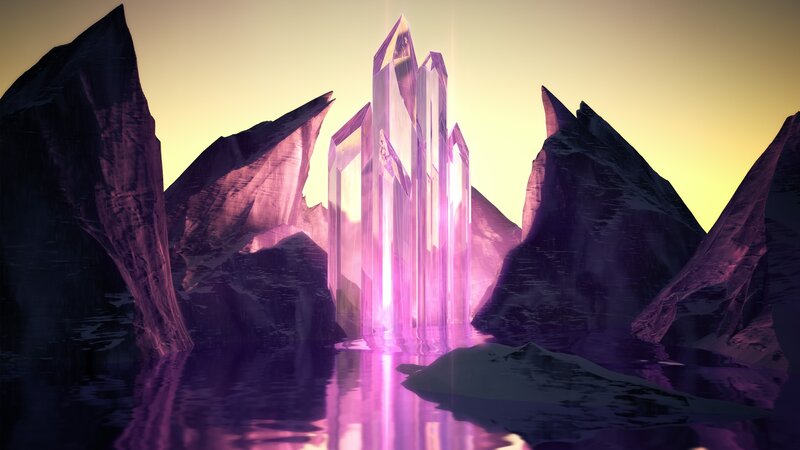 Crystal Spires in Water