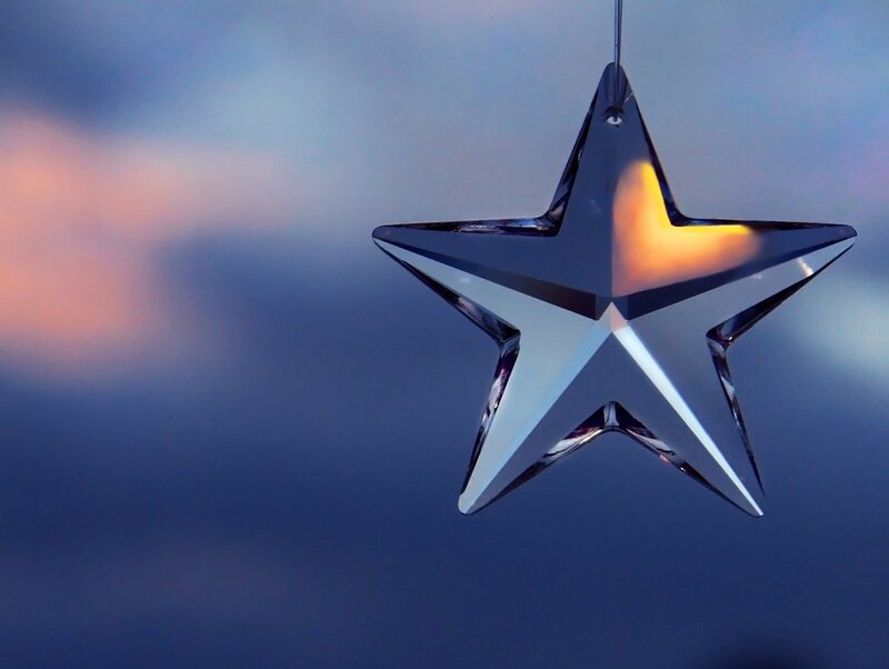 Crystal star ornament