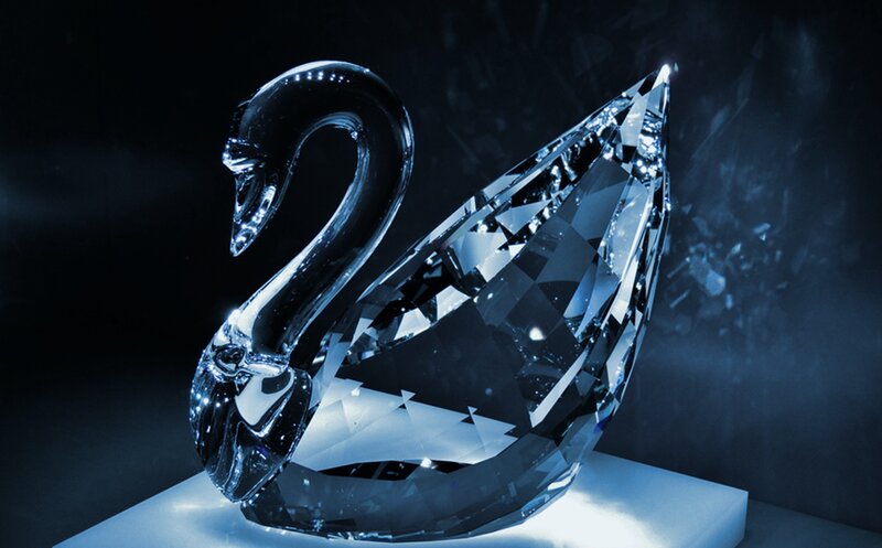 Crystal Swan Sculpture