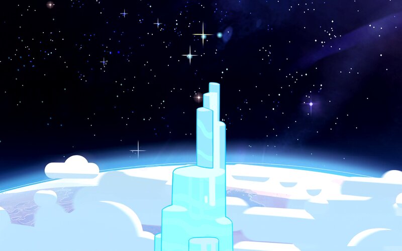 Crystal Tower in Clouds