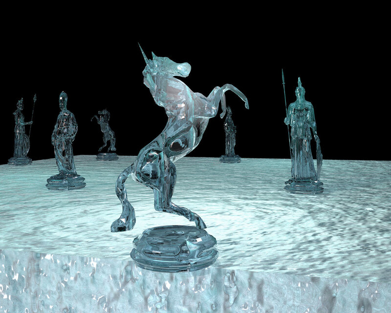Crystal Unicorn Statue