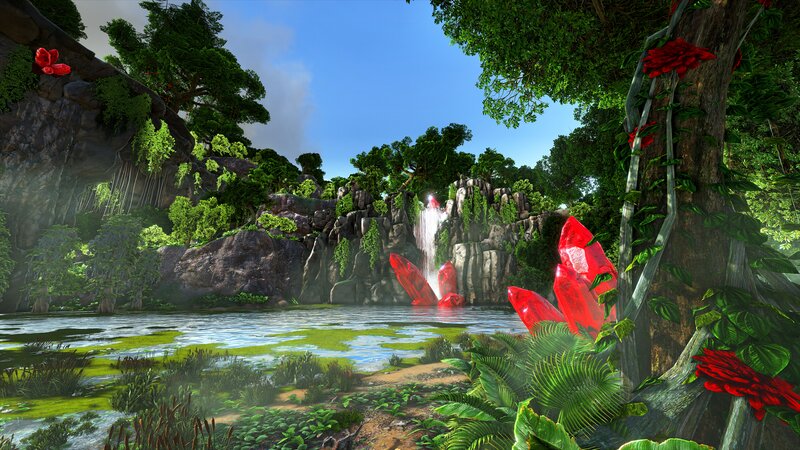 Crystal Waterfall in Jungle