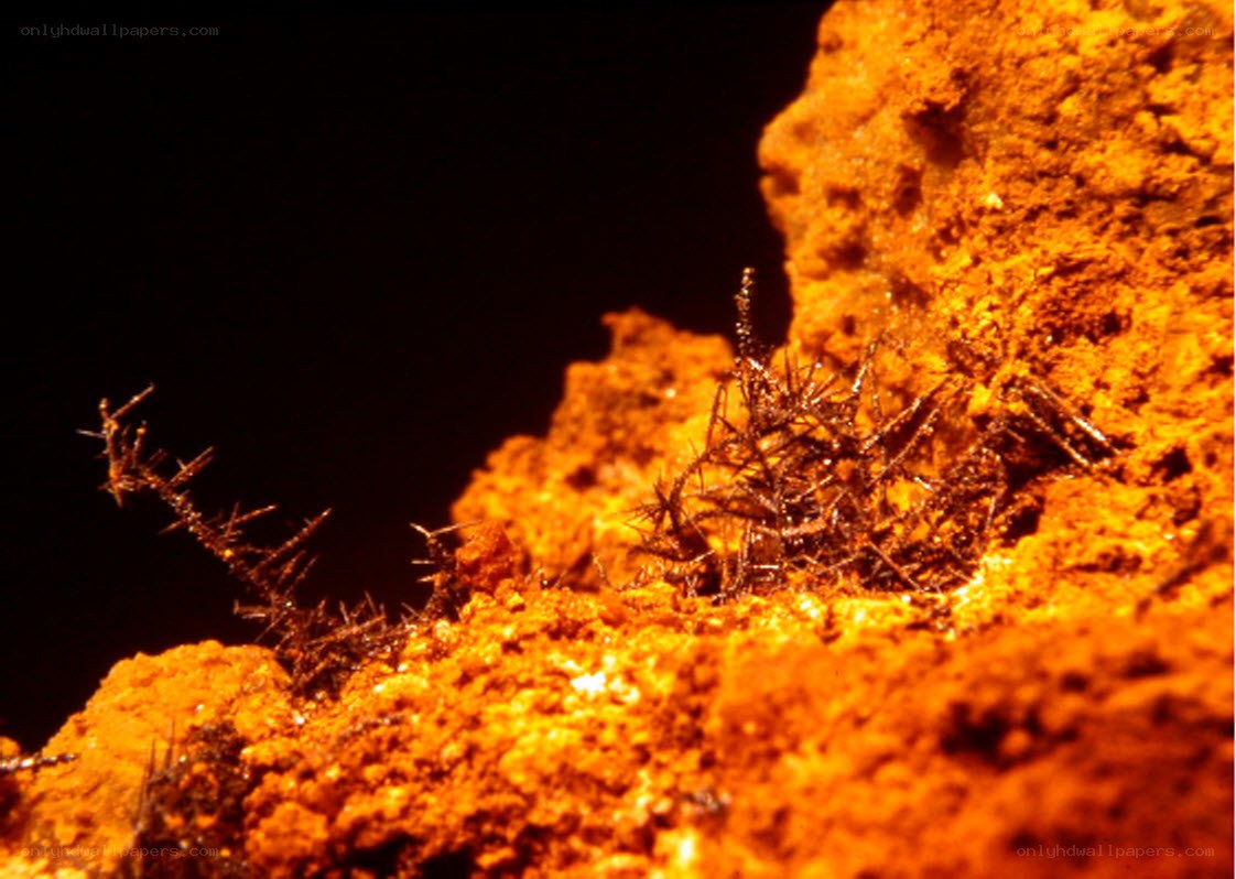crystalline formation on rock
