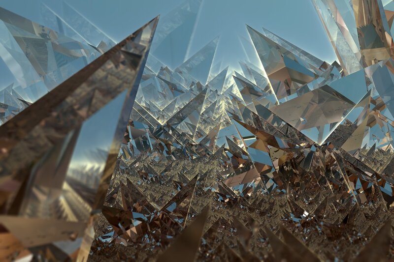 crystalline geometric landscape