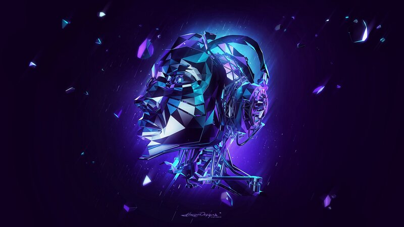 Crystalline Head Sculpture