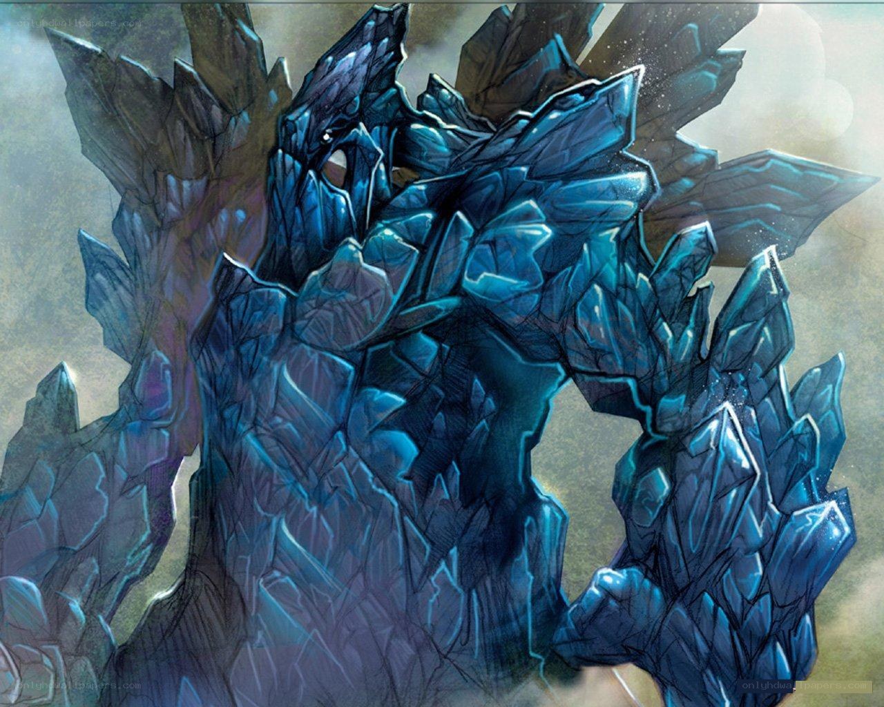 crystalline ice monster