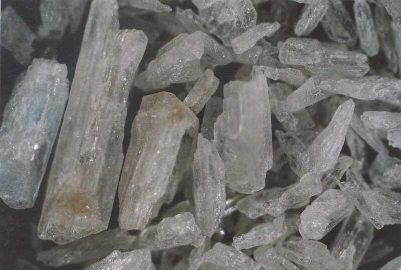 crystalline mineral fragments