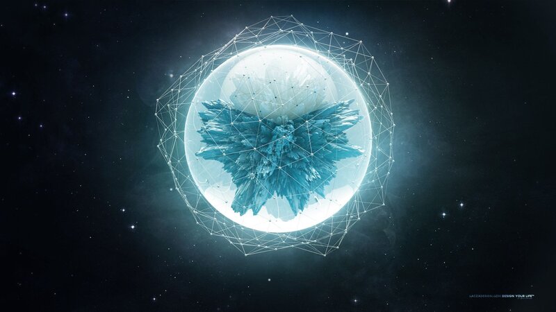 Crystalline Structure in Sphere — Blue