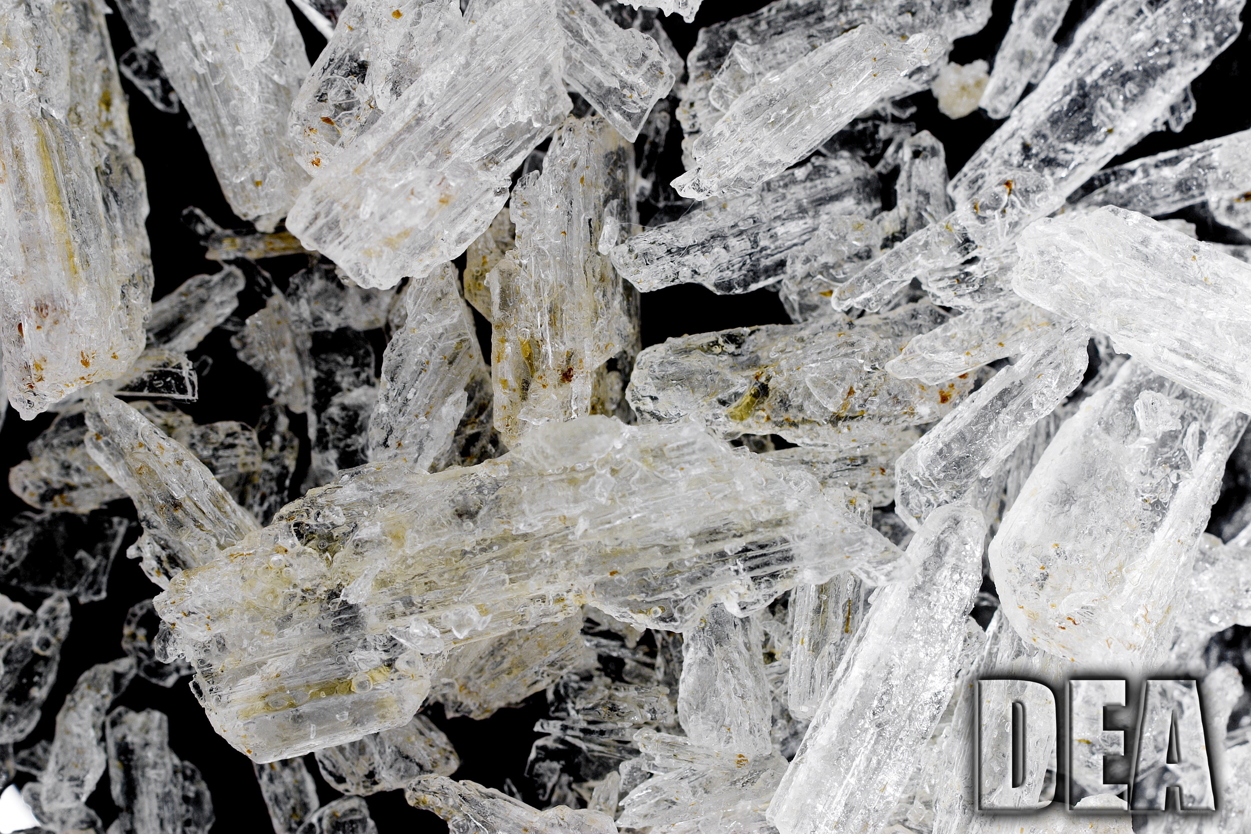 crystalline substance with DEA label