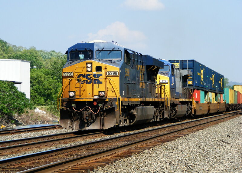 CSX Freight Train — Blue, Calm