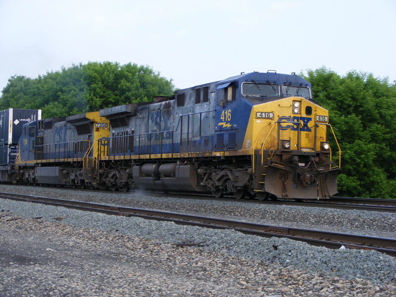 CSX Freight Train — Blue, Industrial