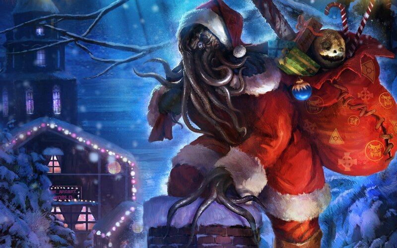 Cthulhu as Santa Claus — Red
