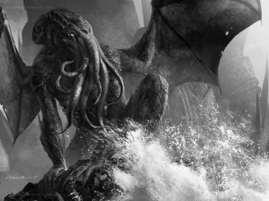 Cthulhu emerging from the sea