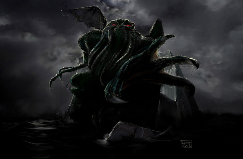 Cthulhu-like Creature — Black, Dramatic