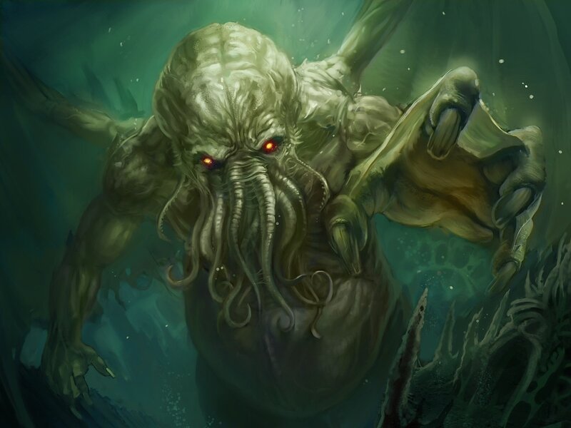 Cthulhu-like Creature — Green, Dark, Ominous