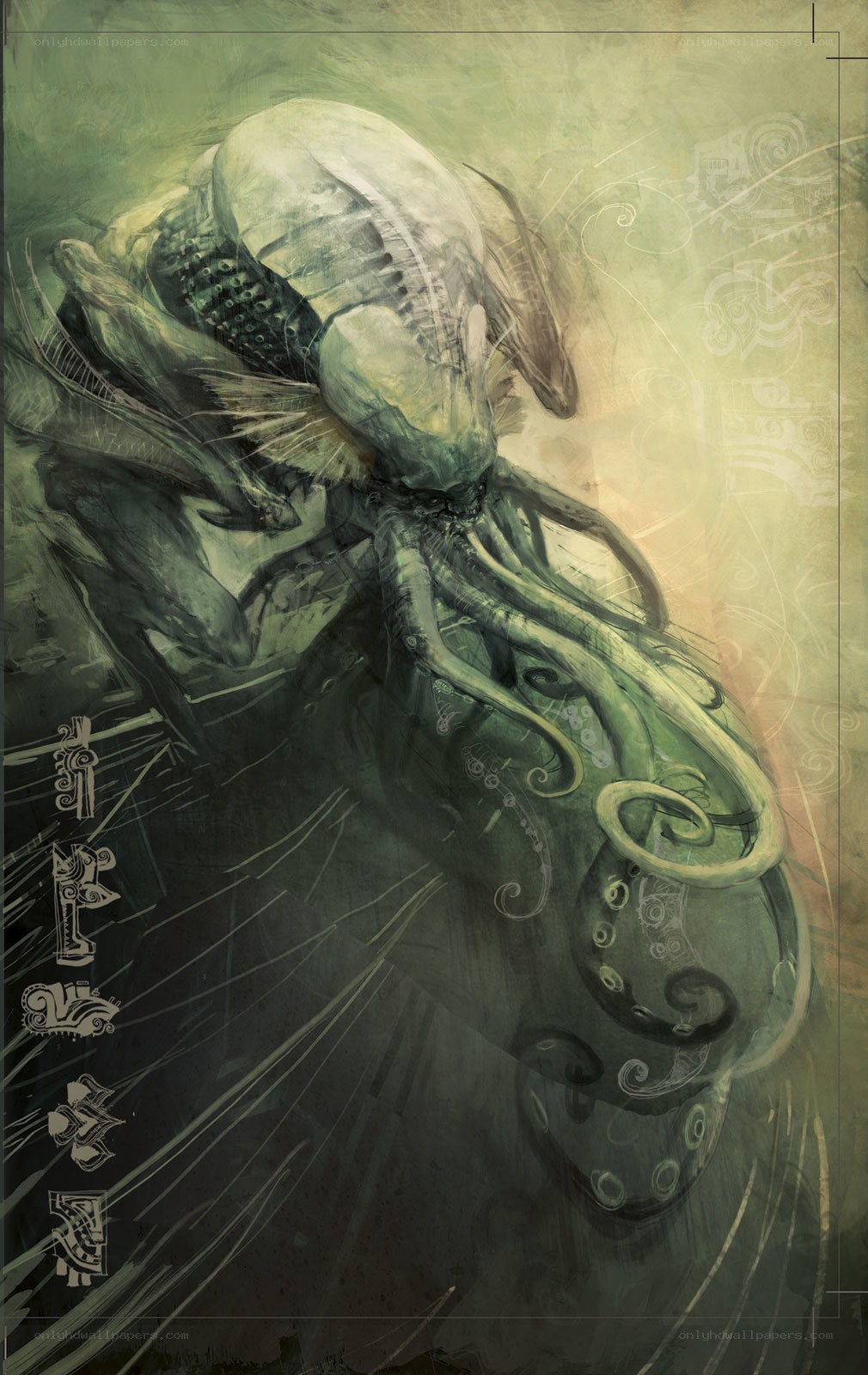 Cthulhu-like creature illustration